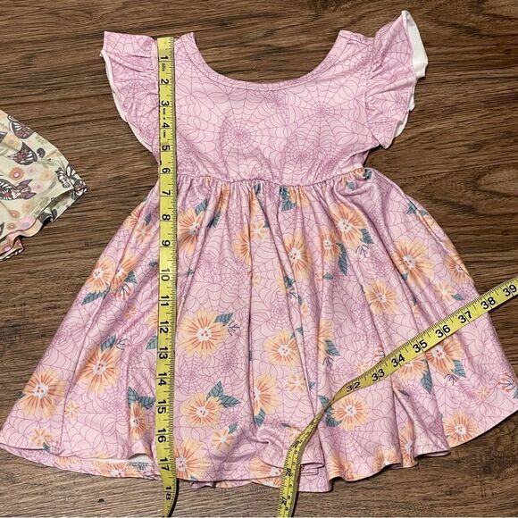 Dot Dot Smile 2 Halloween Theme Twirl and Tiered Dresses Lavender Sage 12-24 mos - Picture 11 of 16